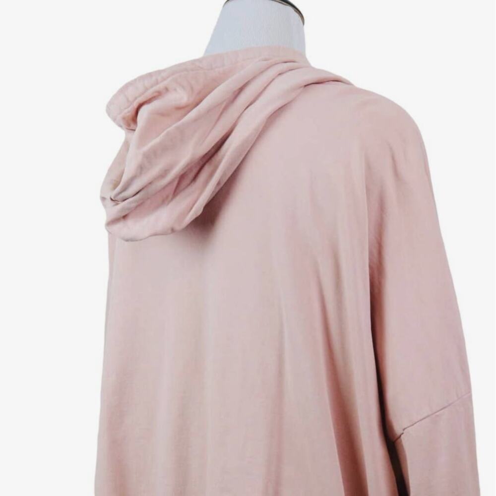 ASOS Curve Size 20 Boxy Hoodie Sweatshirt Tunnel Pocket Knit Pink - Picture 5 of 11